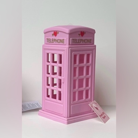 Playground Valentines Pink LED Light Up Telephone Booth - Picture 2 of 4